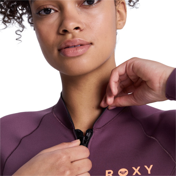 2026 Roxy Womens Swell Natural 1mm Front Zip Spring Wetsuit 26BW243506 - Black Multi